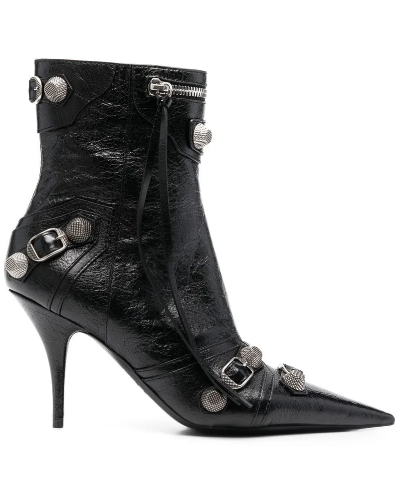 Balenciaga Le Cagole Lederstiefel Black