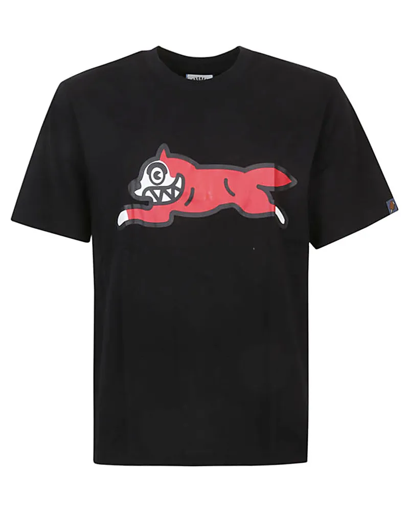 ICECREAM Eiscream Running Dog Cotton T -Shirt Black