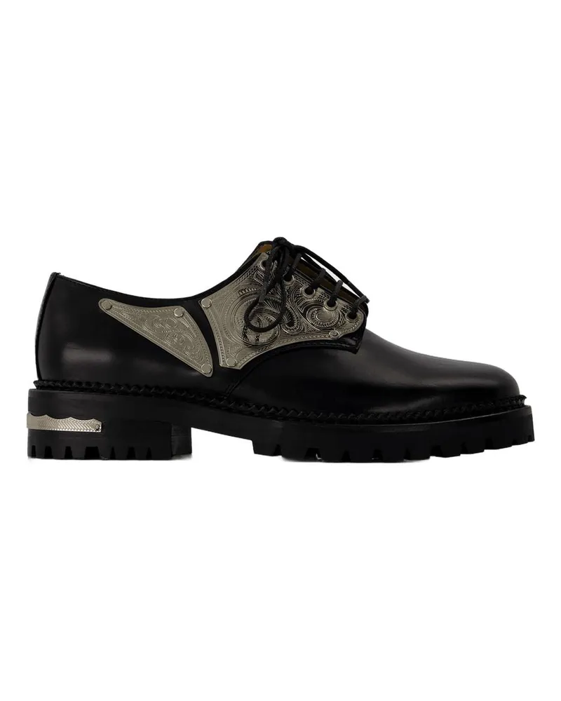 Toga Derbys in schwarzem Leder Black