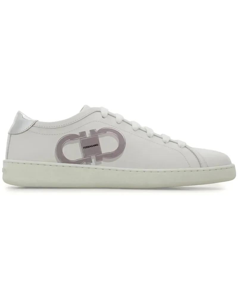 Ferragamo Sneakers Double Gancini White