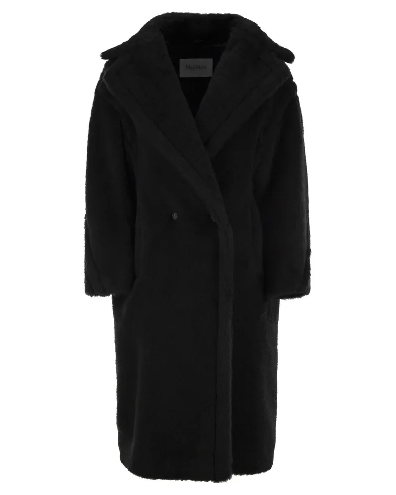 Max Mara Tedgirl Teddy Bear Icon Mantel aus Alpaka und Wolle Black