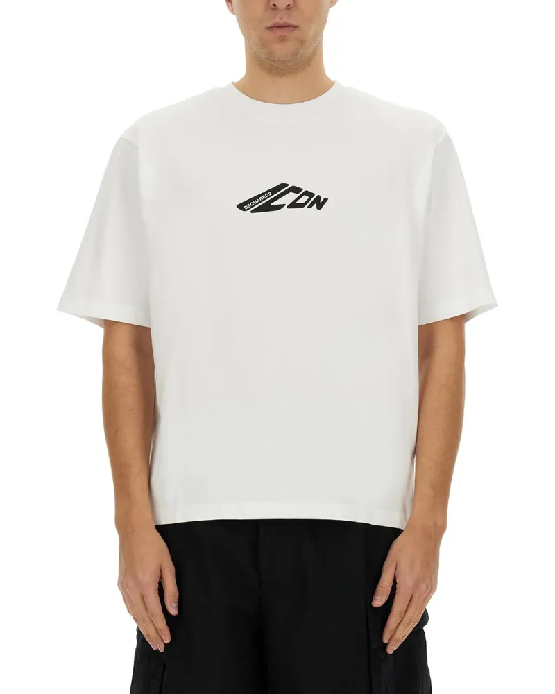 Dsquared2 Icon New Generation Lose Fit" T -Shirt White