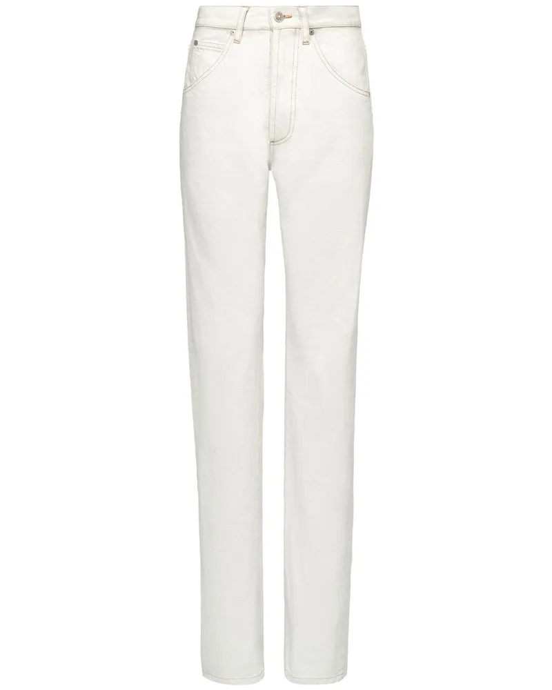 Maison Margiela Skinny Denim -Baumwolljeans Cream
