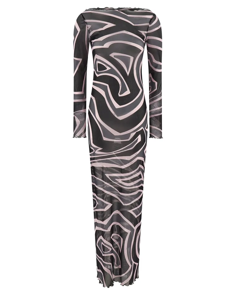 Emilio Pucci Tüllkleid Multicolor