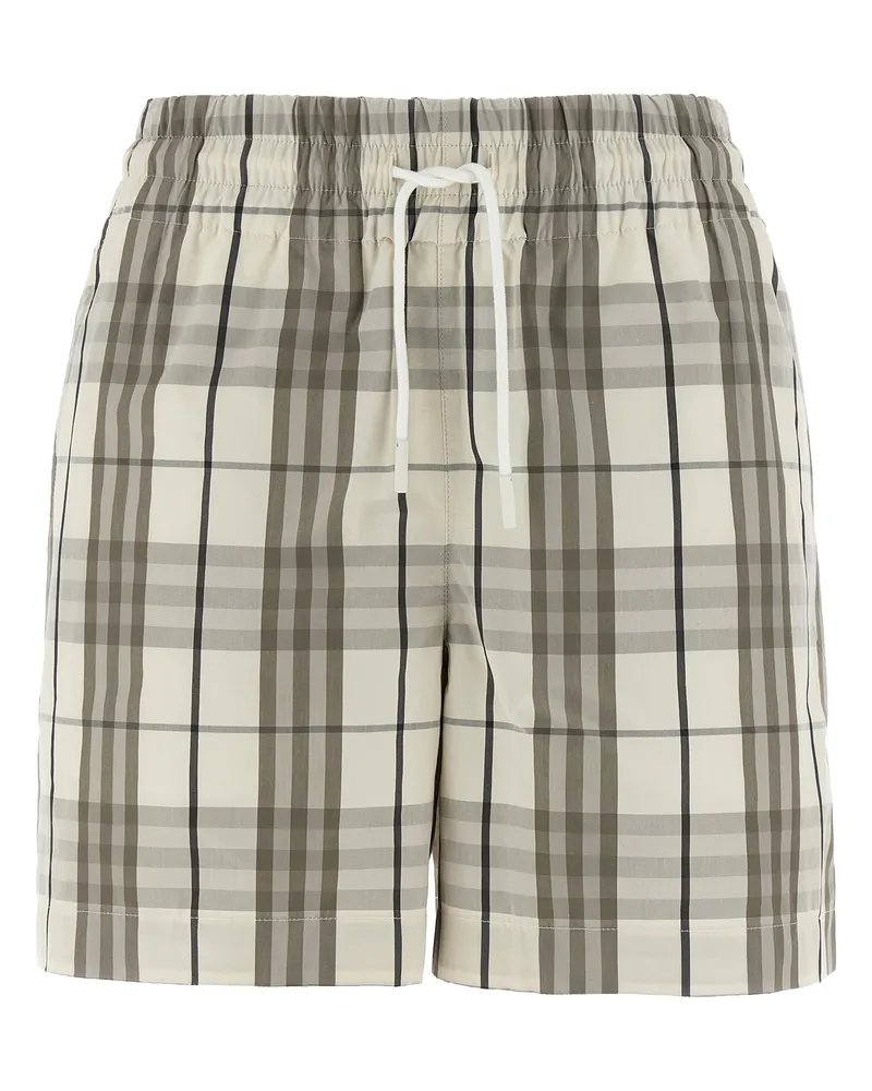 Burberry Check Bermuda Shorts Gray