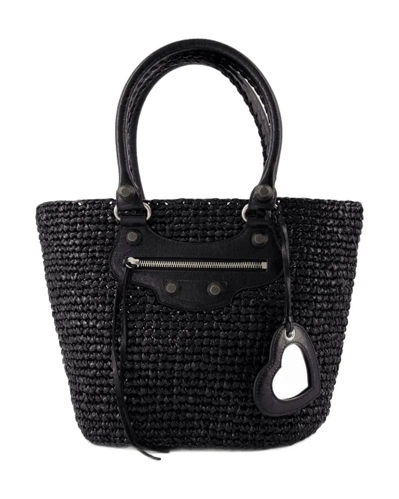 Balenciaga Le Cagole Panier M Umhängetasche  Nylon Black Schwarz