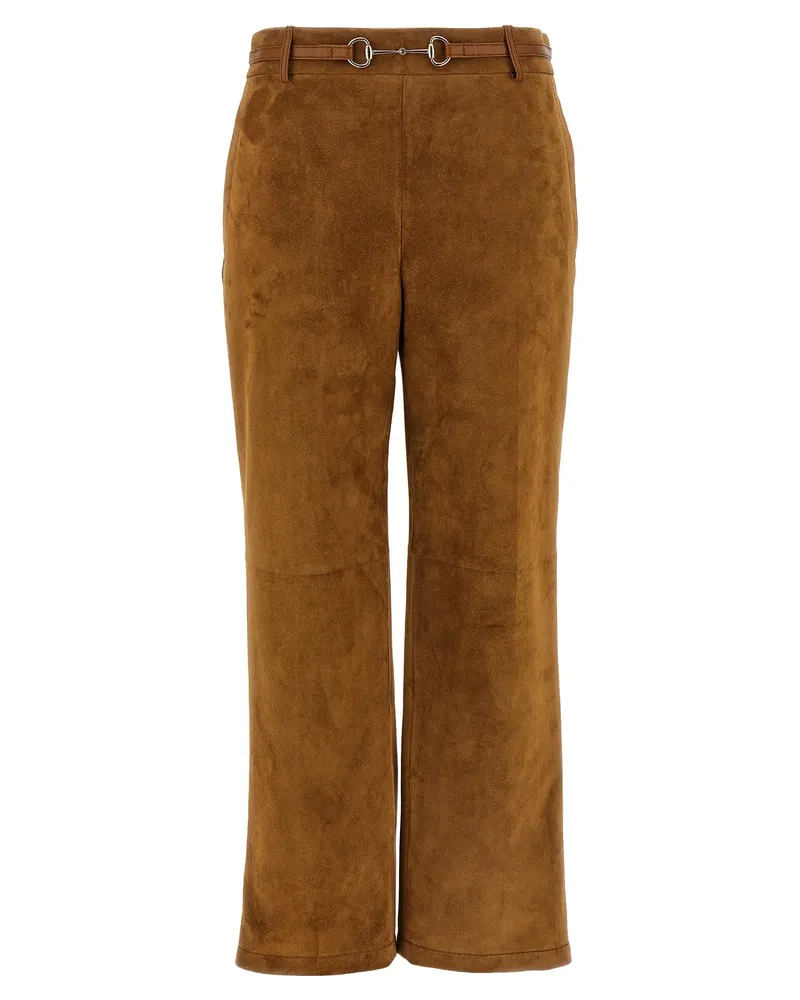 Gucci Wildlederhose Brown
