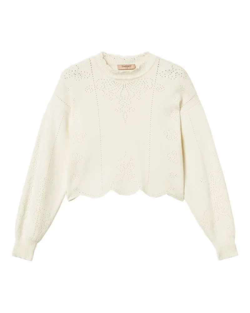 Twin-Set Pullover Weiß White
