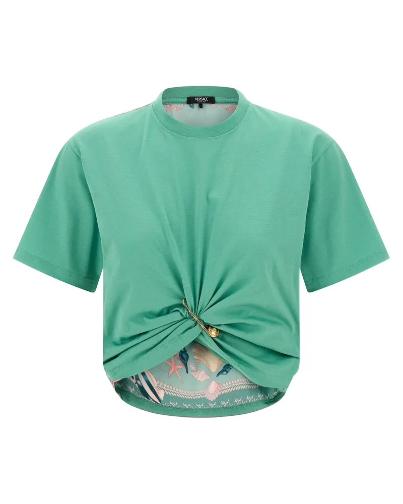 Versace Unterwasser Barocco' T -Shirt Green