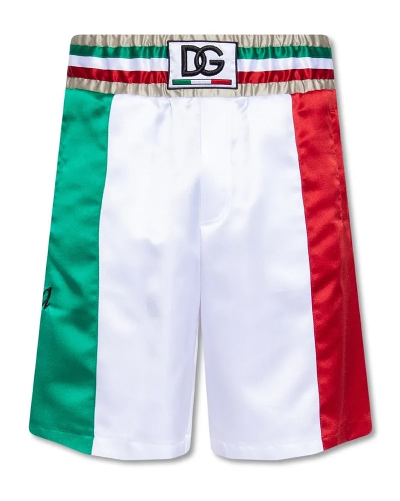 Dolce & Gabbana Satin-Shorts Weiß