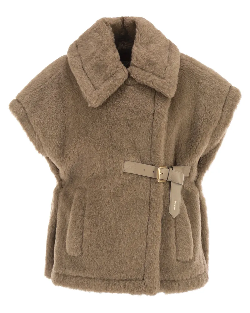Max Mara Newabavo4 Teddymantel aus Alpaka und Kaschmir Bronze
