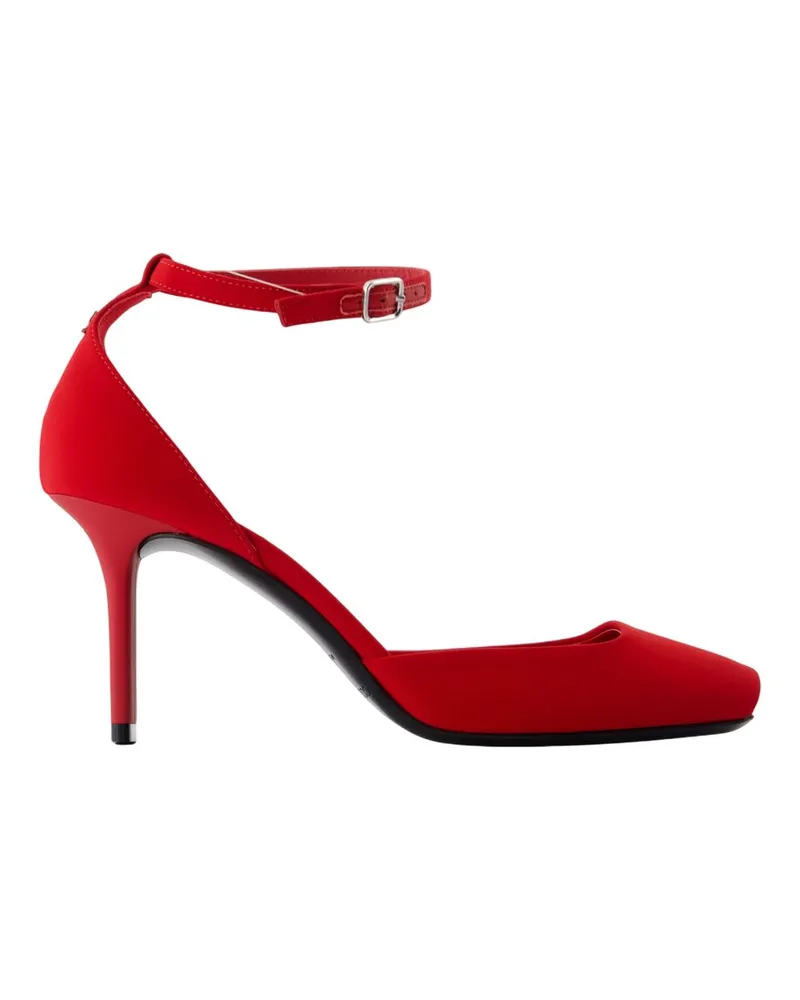 Courrèges Peep-Toe-Pumps  Jersey Rot Red