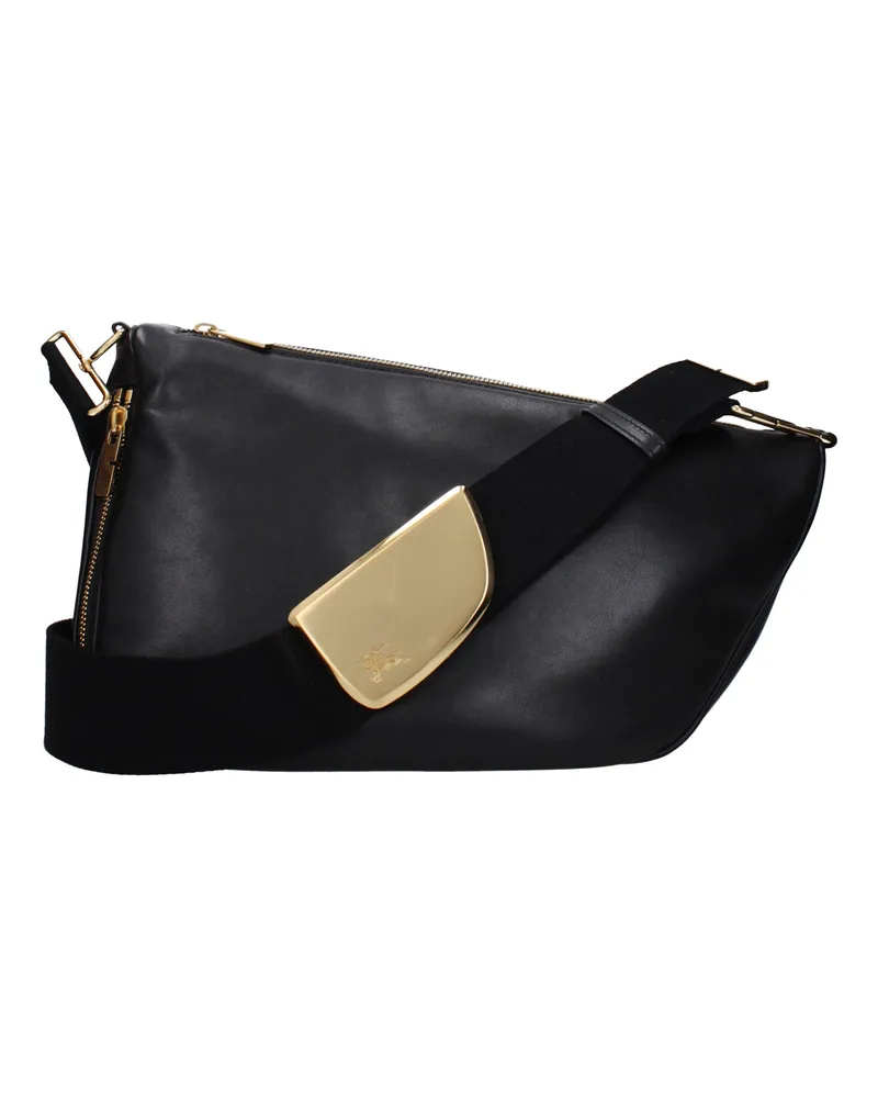 Burberry Umhängetaschen Schild Frauen Leder schwarz -