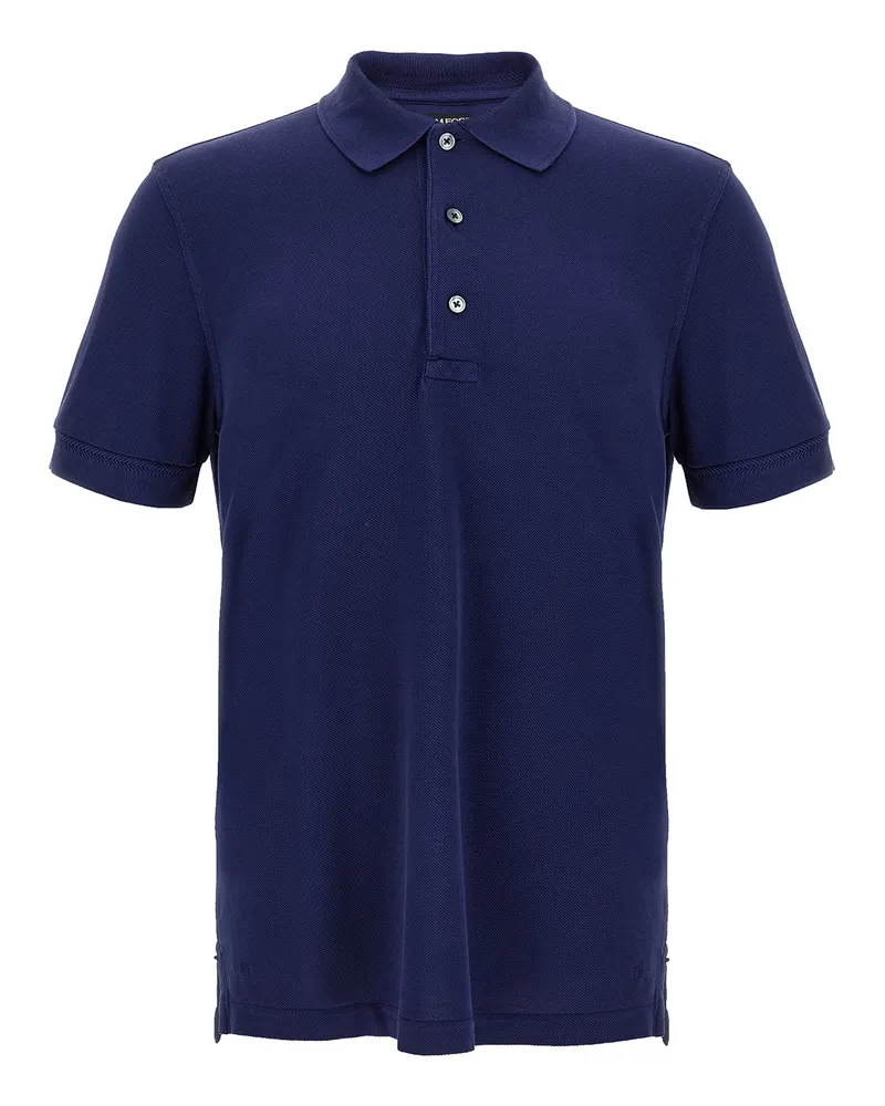 Tom Ford Piqué Polo -Hemd Blue