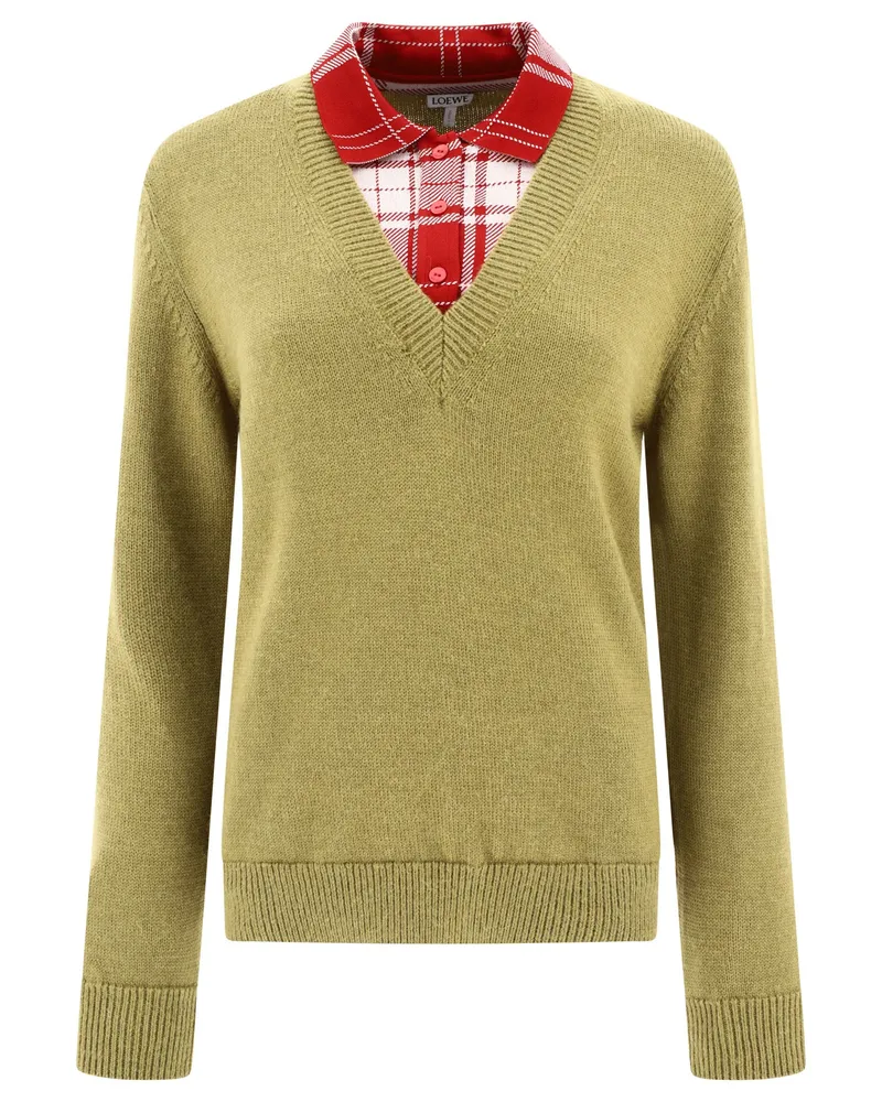 Loewe Trompe L'oeil' Pullover Green