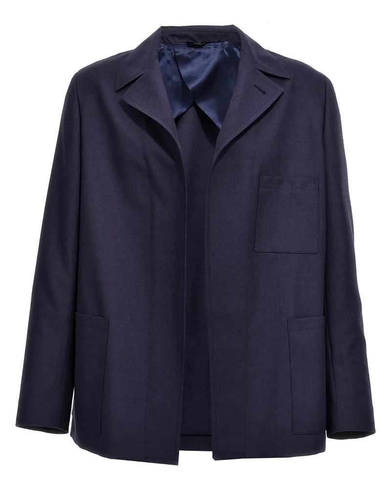 Fendi Halbgürteljacke Blue