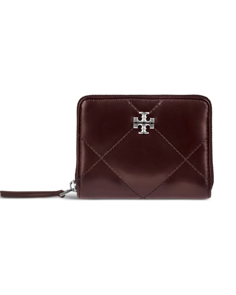 Tory Burch Kira kleine Lederbrieftasche Bordeaux