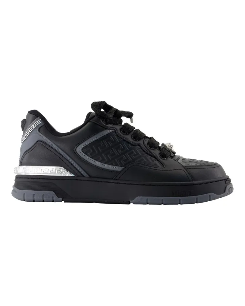 Versace Turnschuhe  Leder schwarz Black