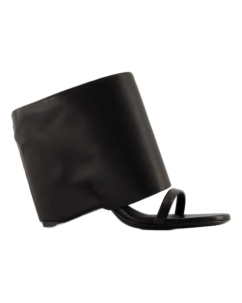 Courrèges Sandalen Courreves Leder schwarz Black