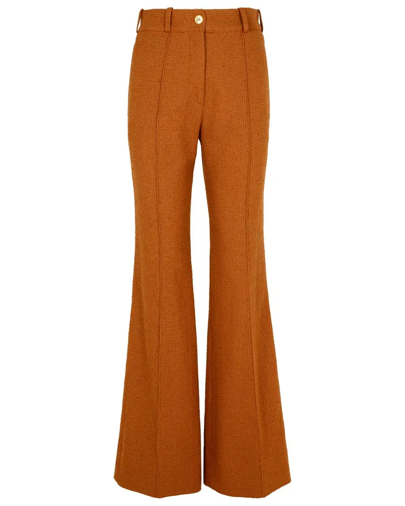 Patou Braune Wollmischungshosen Brown