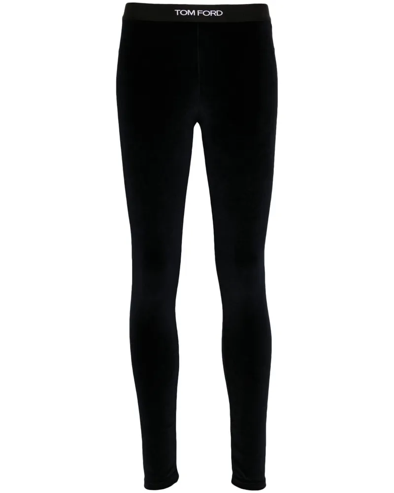 Tom Ford Velvet Leggings Blue