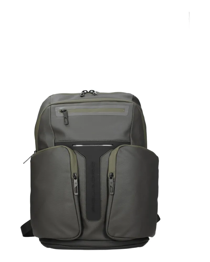 Piquadro Rucksäcke und Fanny Packs Männer Ledergrün/dunkelgrau -