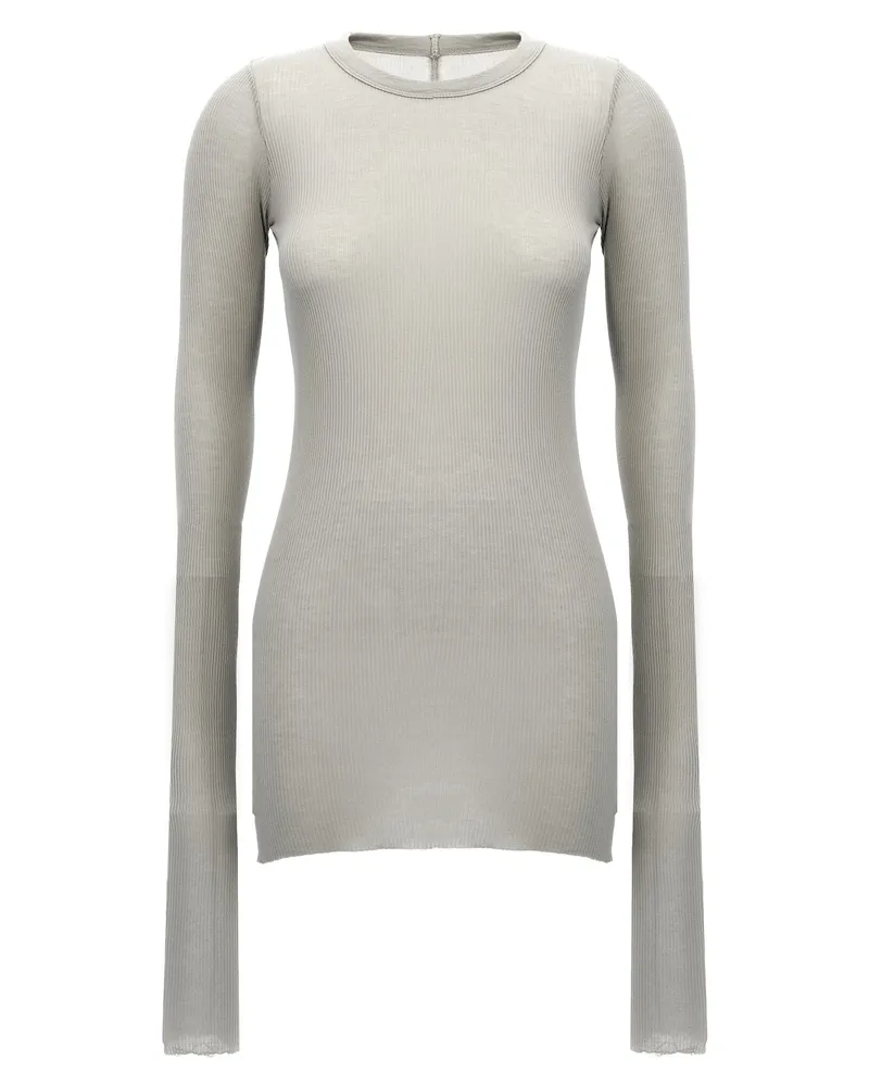 Rick Owens Rib Ls T' T-Shirt Gray