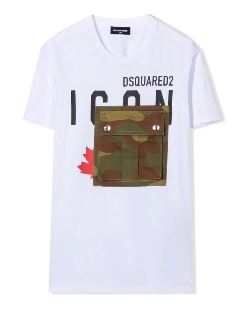 Dsquared2 relax icon maglietta White