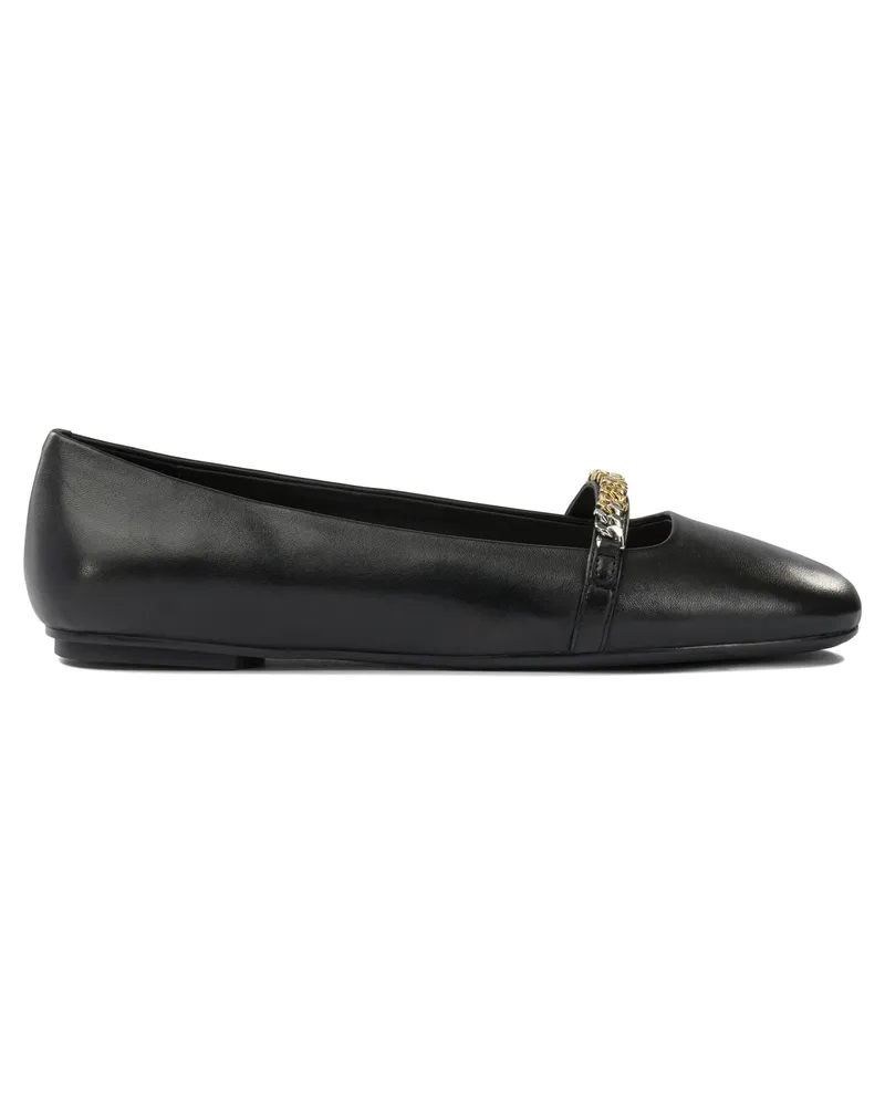 Pinko Lederballerinas mit quadratischer Zehenpartie Black