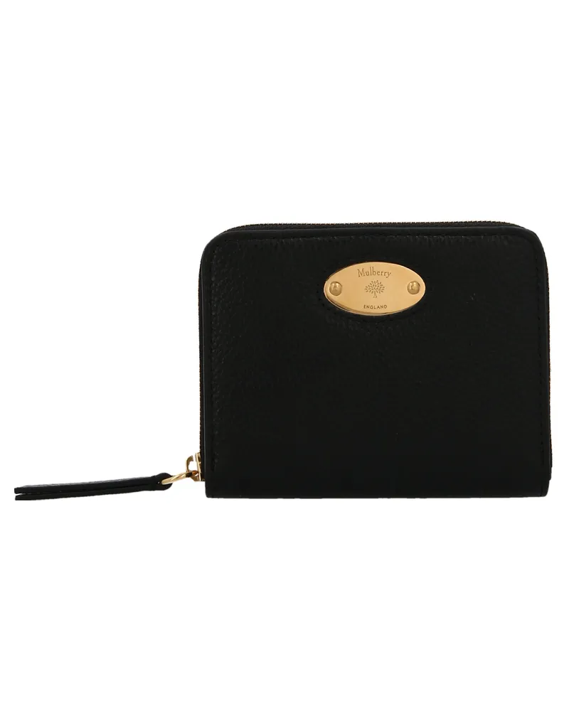 Mulberry Logo Plaque Brieftasche Black