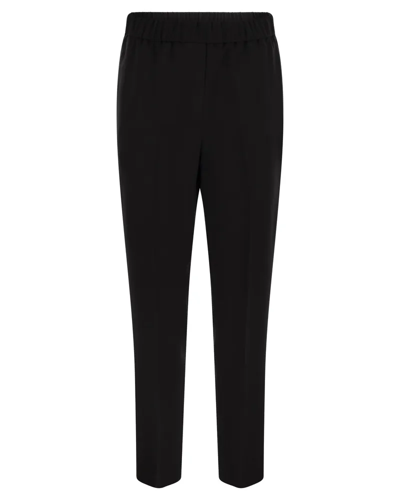 Peserico Stretch Viskose Cadi Hosen Black