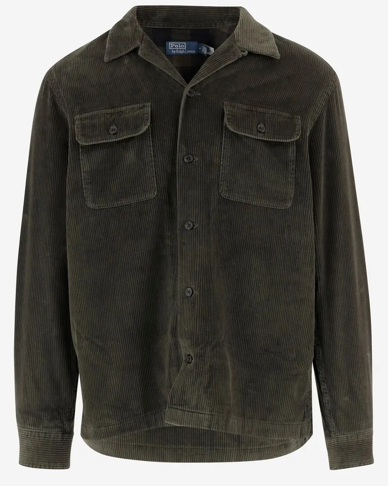 Ralph Lauren Cotton Velvet Shirt Verde