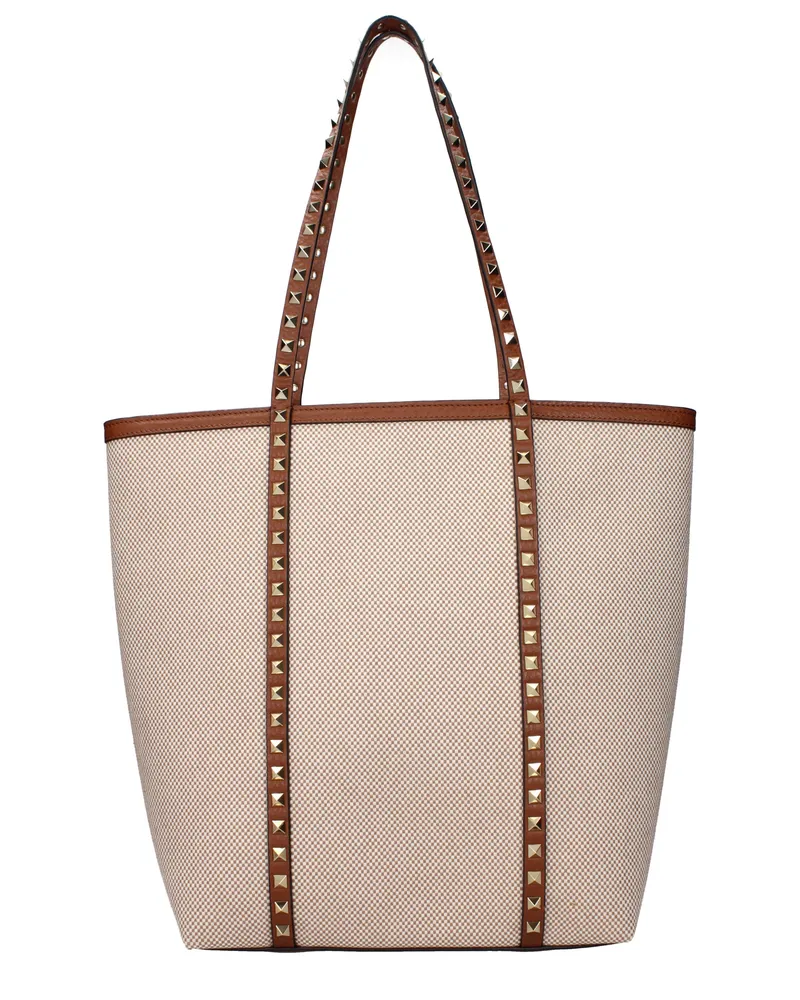 Valentino Garavani Damens Umhängetaschen Beige/Tabakstoff -
