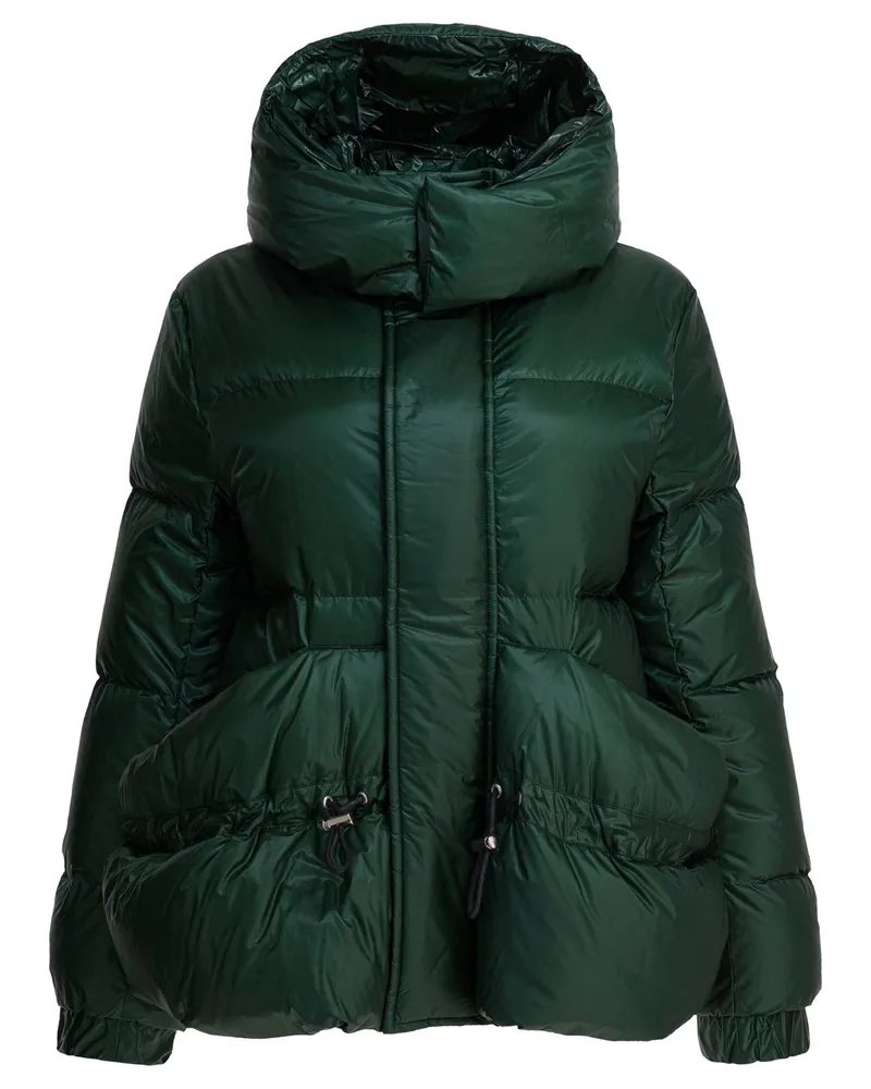 Sacai gesteppte Nylon-Daunenjacke Green