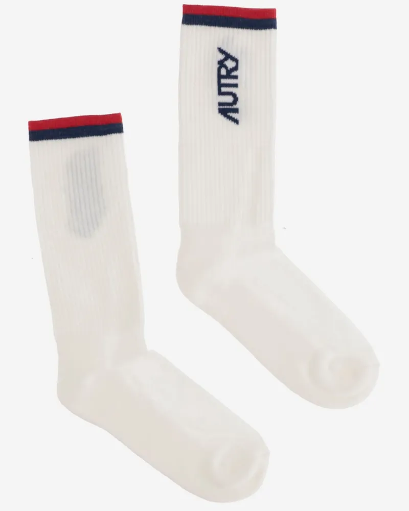 AUTRY Baumwollsocken mit Logo White