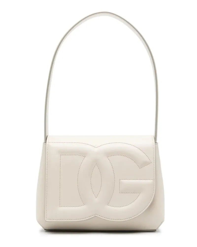 Dolce & Gabbana Umhängetasche in Leder mit DG -Logo 80004