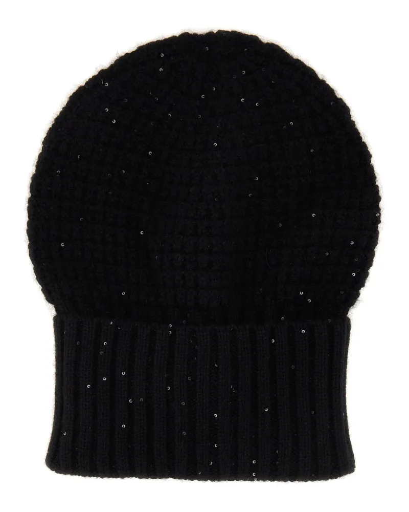 Fabiana Filippi Pailletten Mütze Black