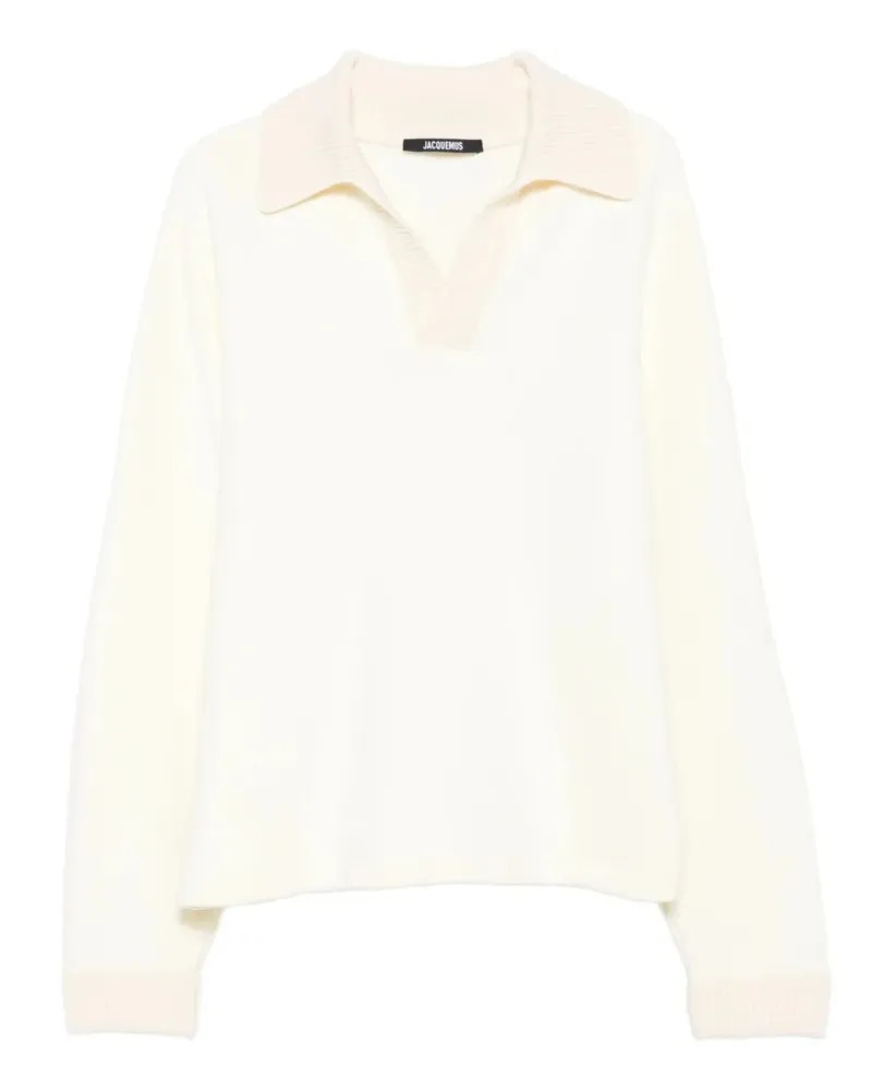 Jacquemus gerippter Pullover mit Polokragen Light