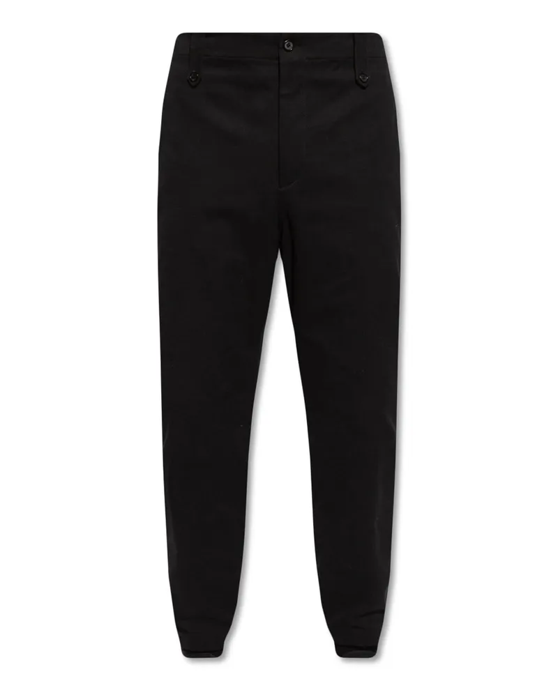 Alexander McQueen Falten -Fronthose Schwarz