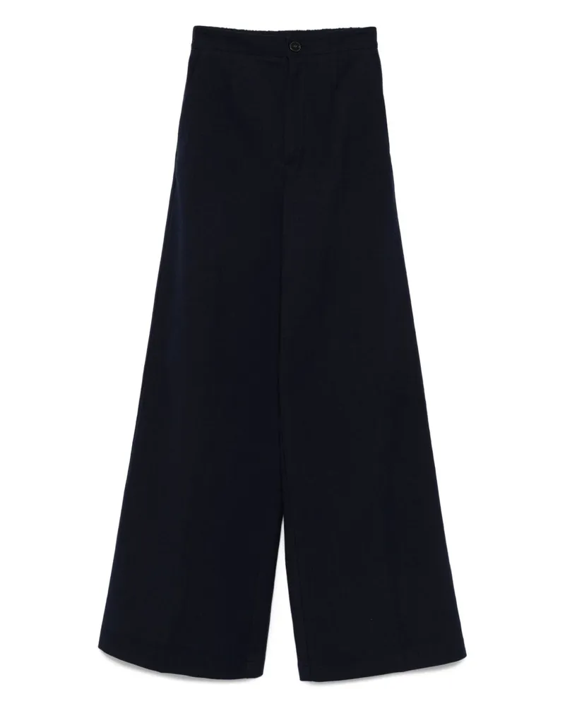 forte_forte Cotton High Taille Hose Blue