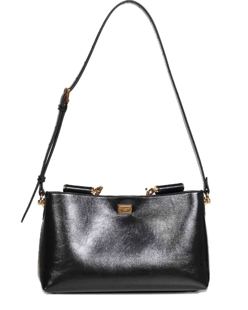 Dolce & Gabbana Vittoria Lederhandtasche Black
