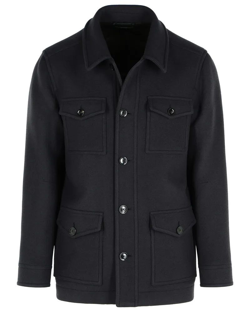 Tom Ford Navy Virgin Wolljacke Navy