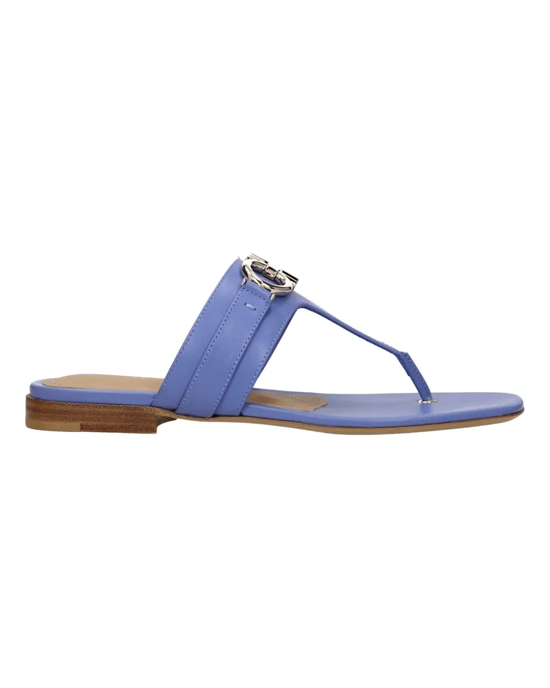 Ferragamo Rikis Damens Flip-Flops aus lila/lila Leder -