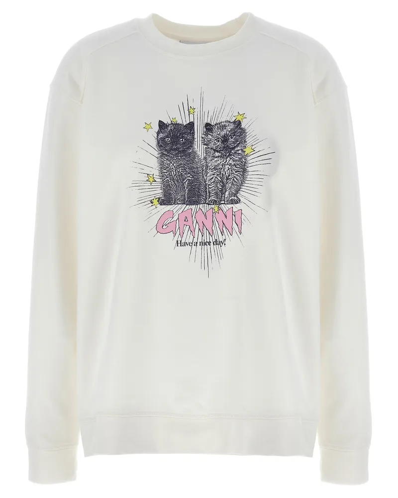 Ganni Kätzchen' Sweatshirt White