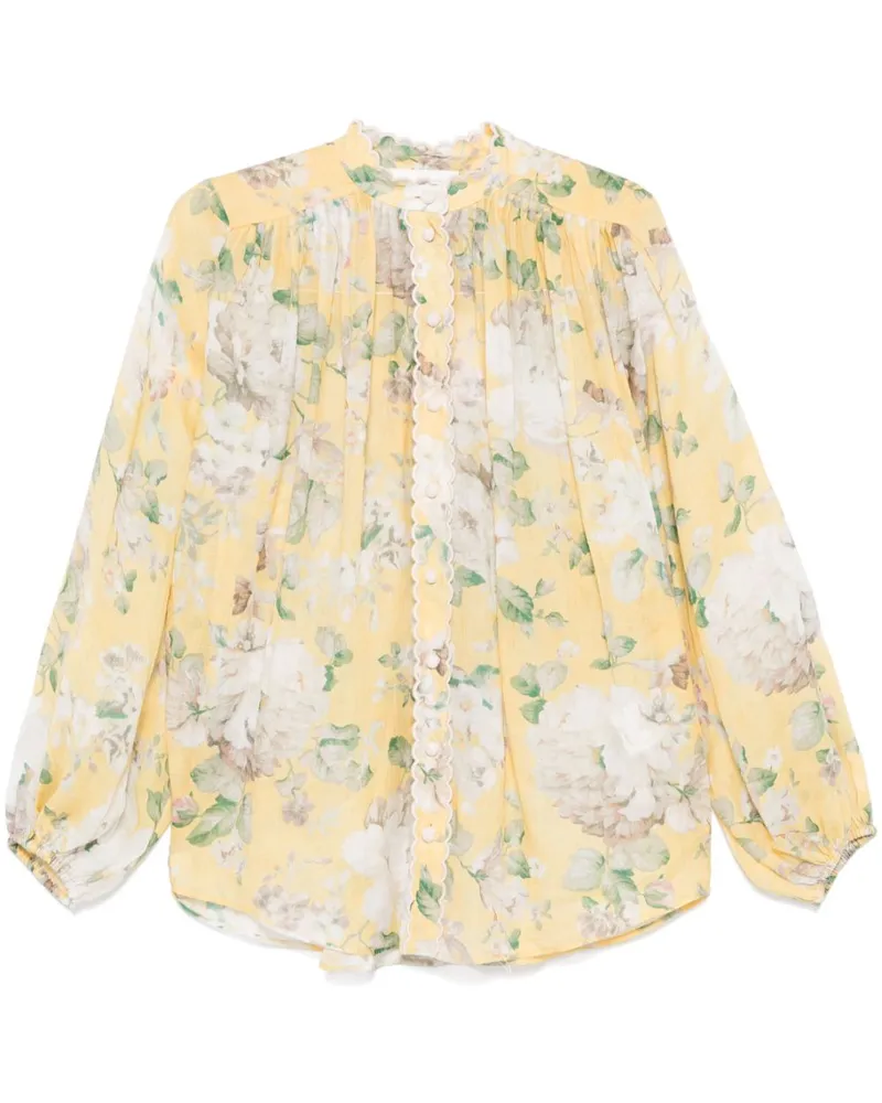 Zimmermann Acacia gedruckte Bluse Yellow