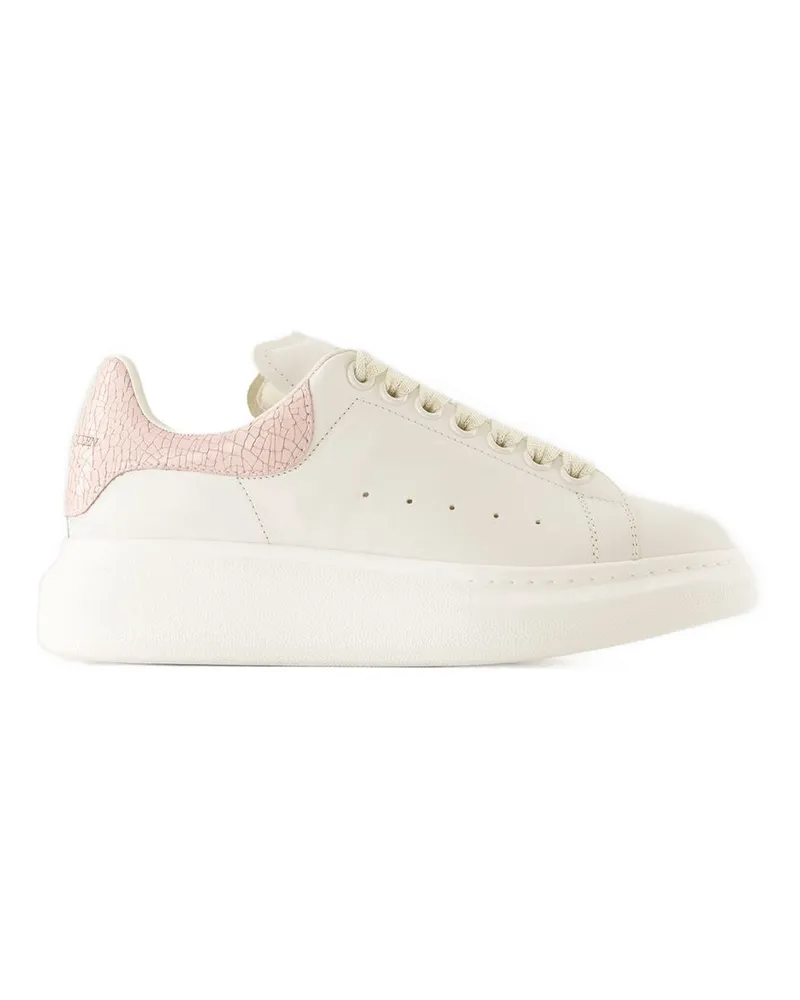 Alexander McQueen Übergroße Turnschuhe Alexander MC Queen Leder Weiß/Pink White