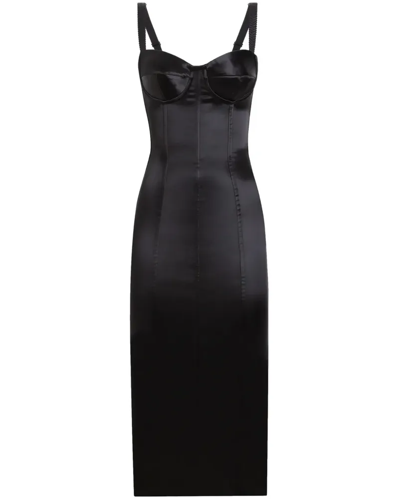 Dolce & Gabbana Midi Kleid mit Einsatzdesign N0000