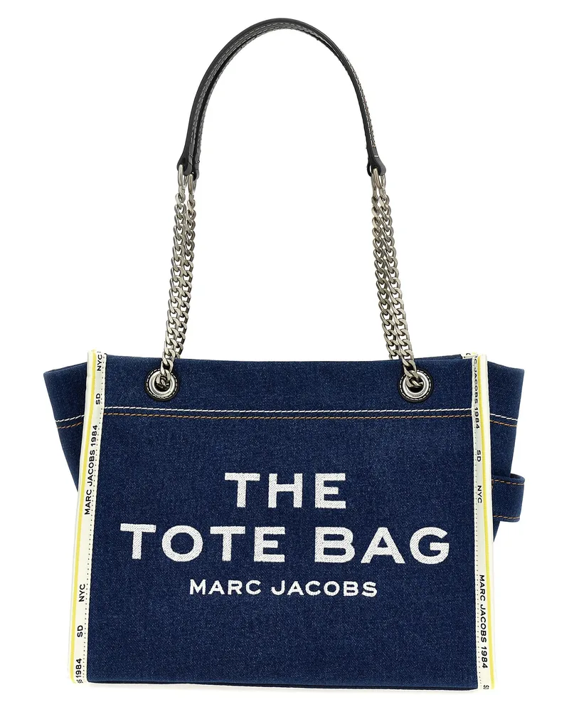 Marc Jacobs die Denim -Kette Medium Tote' Umhängetasche Blue