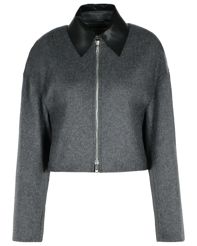 SPORTMAX Vakuo' Anthrazite Virgin Wolljacke Grey