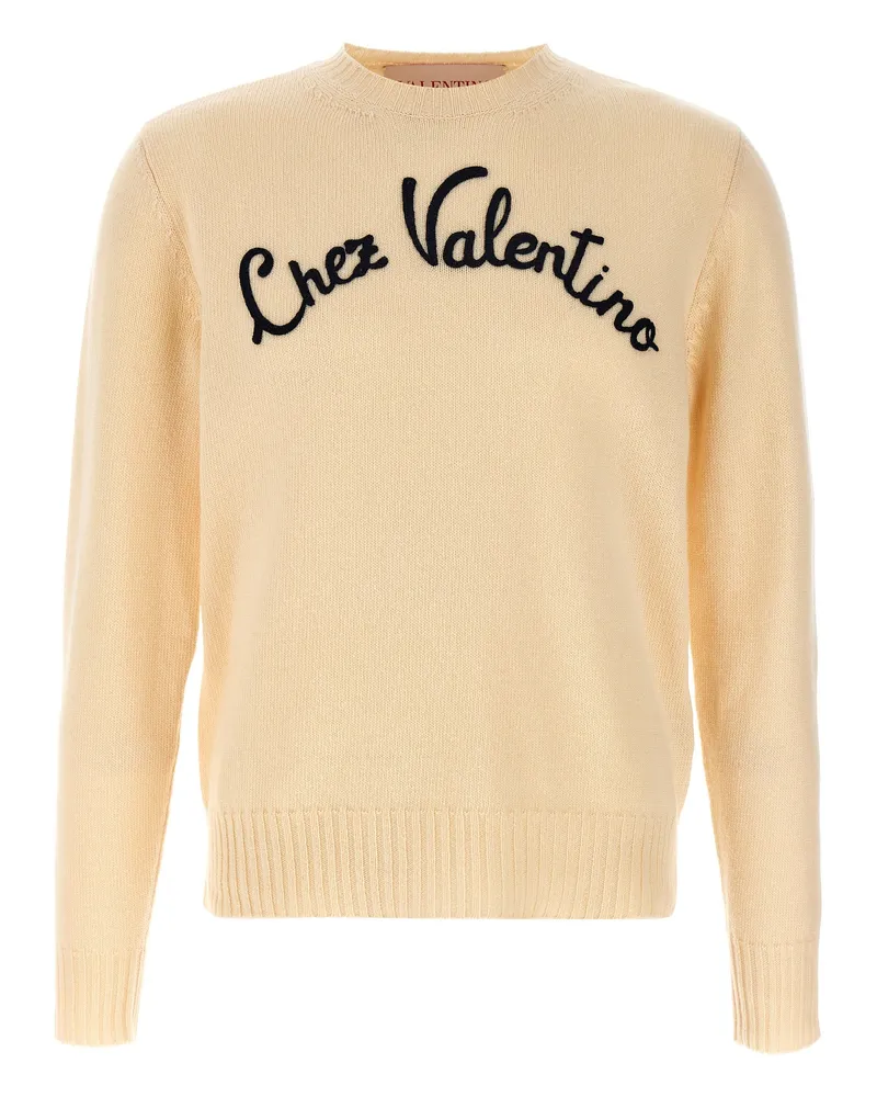Valentino Garavani Valentino Garavani 'Chez Valentino' Pullover White
